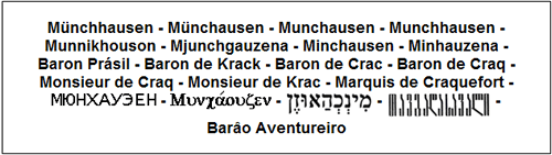 Münchhausen hat viele Namen …